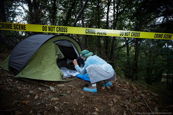 Forensic photography scene