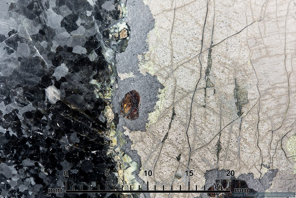 Photomicrography microscopy photography of a rock sample
