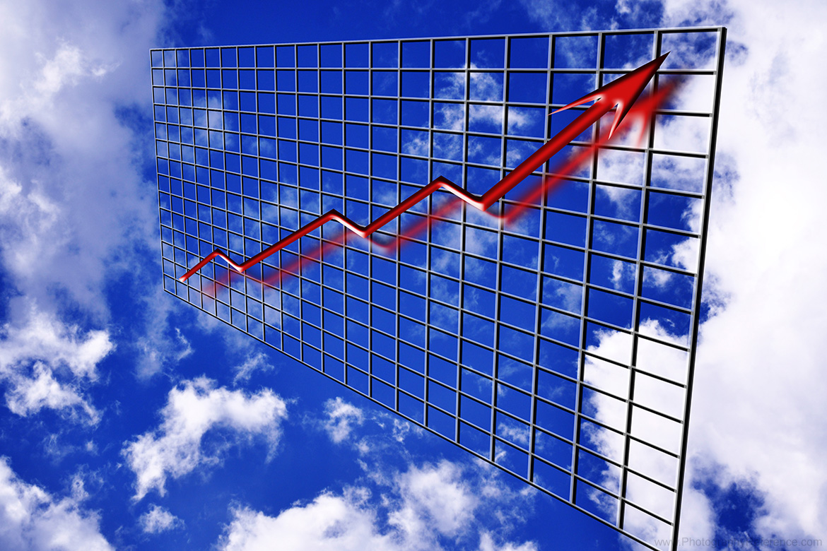 Stock photography economy graph