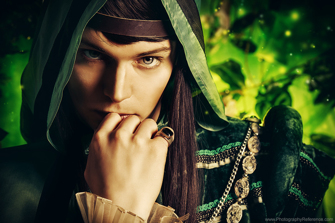 Cosplay photography medieval man