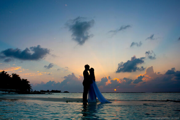 Wedding photography beach wedding silhouette